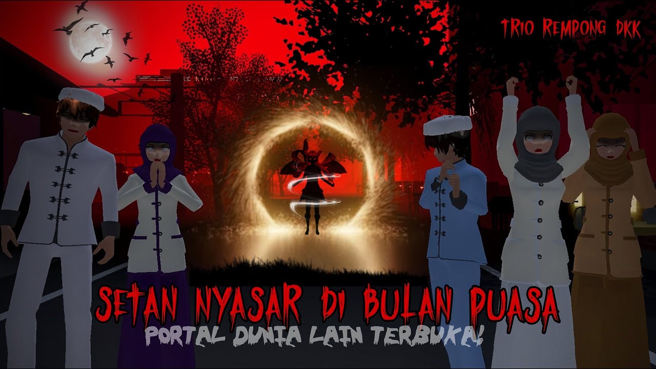 SETAN NYASAR DI BULAN PUASA! || TRIO REMPONG || SAKURA SCHOOL SIMULATOR