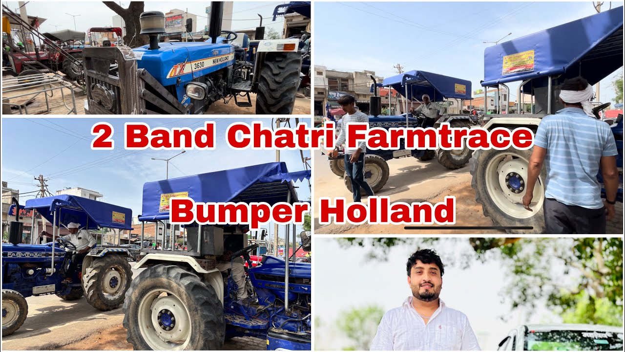 Farmtrace Chatri Holland Bumper modified tractor ll khan engineering workshop Charkhi Dadri Haryana