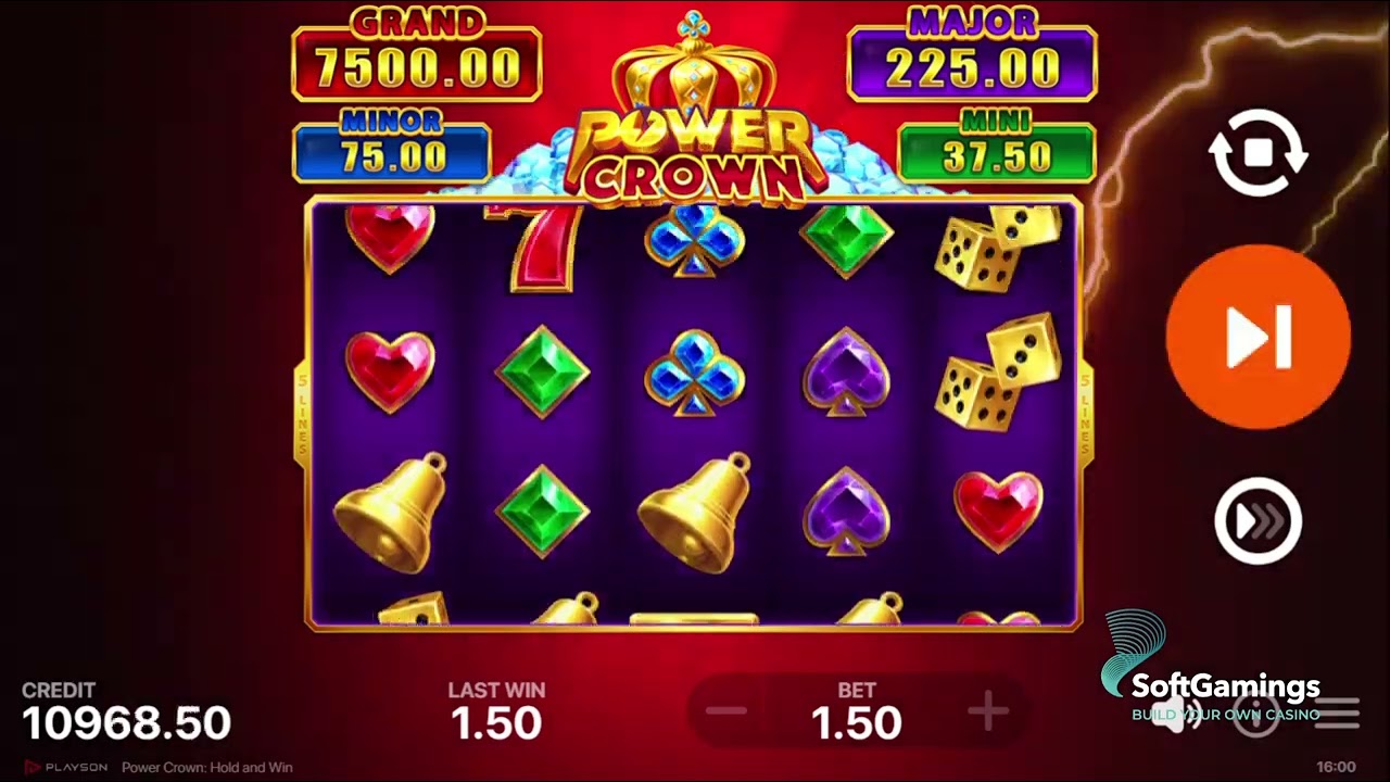 Playson - Power Crown: Hold and Win - Gameplay Demo