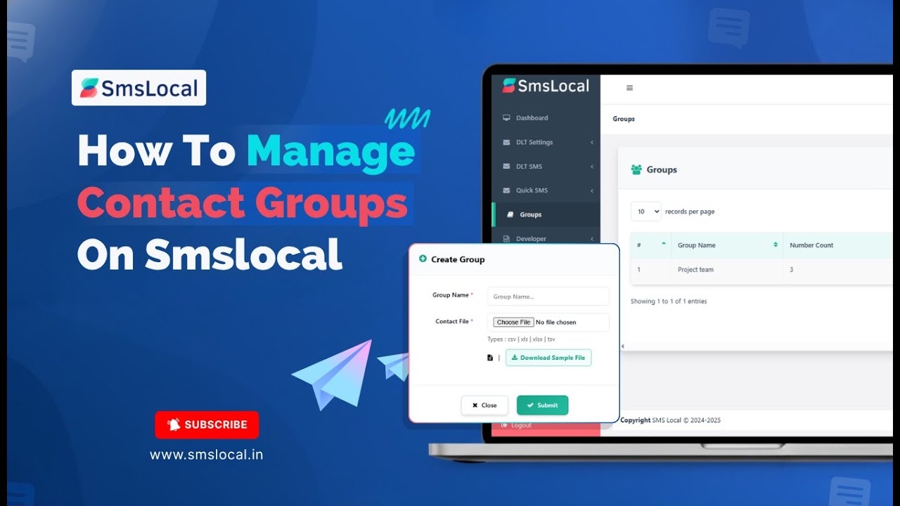 How to Manage Contact Groups on SMSlocal