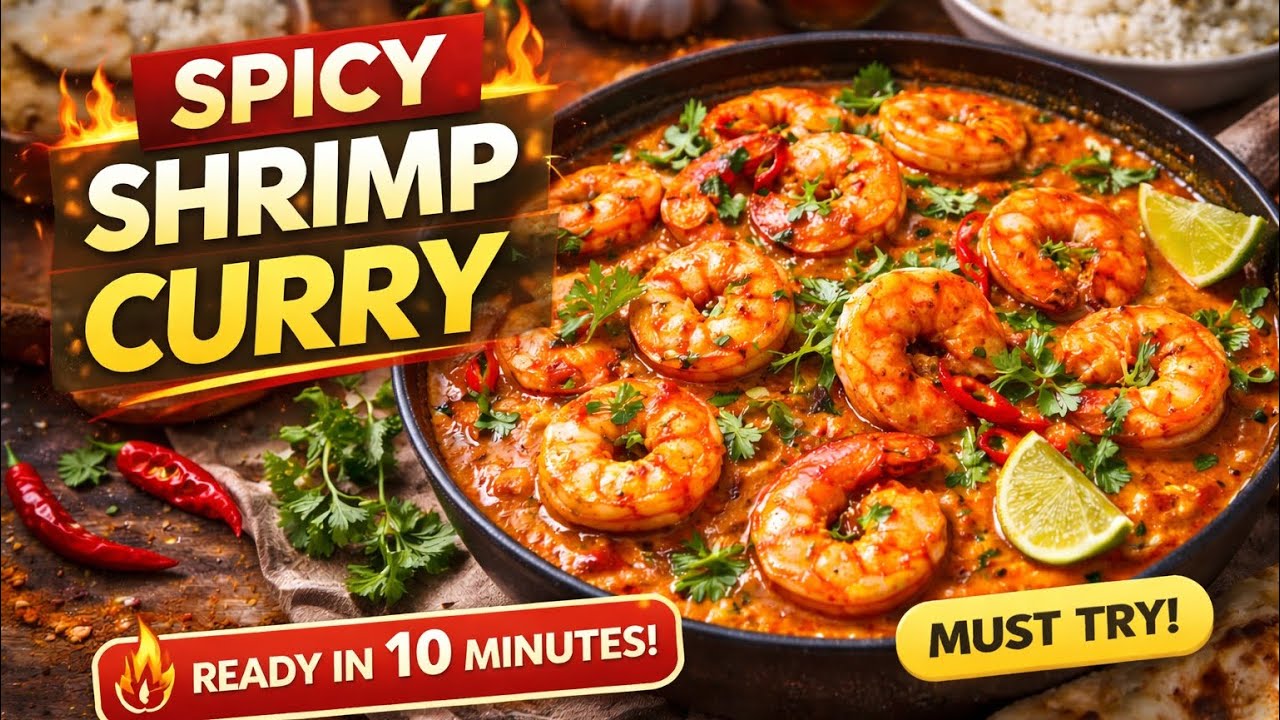 Bachelor Style Shrimp Curry in 10 Minutes | Quick and easy Shrimp Recipe