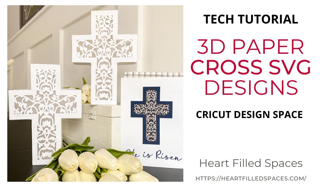 3D Cross SVG Designs: Cricut Design Space Tech Tutorial (3D Cross Box & Layered Cross Mandala Card)