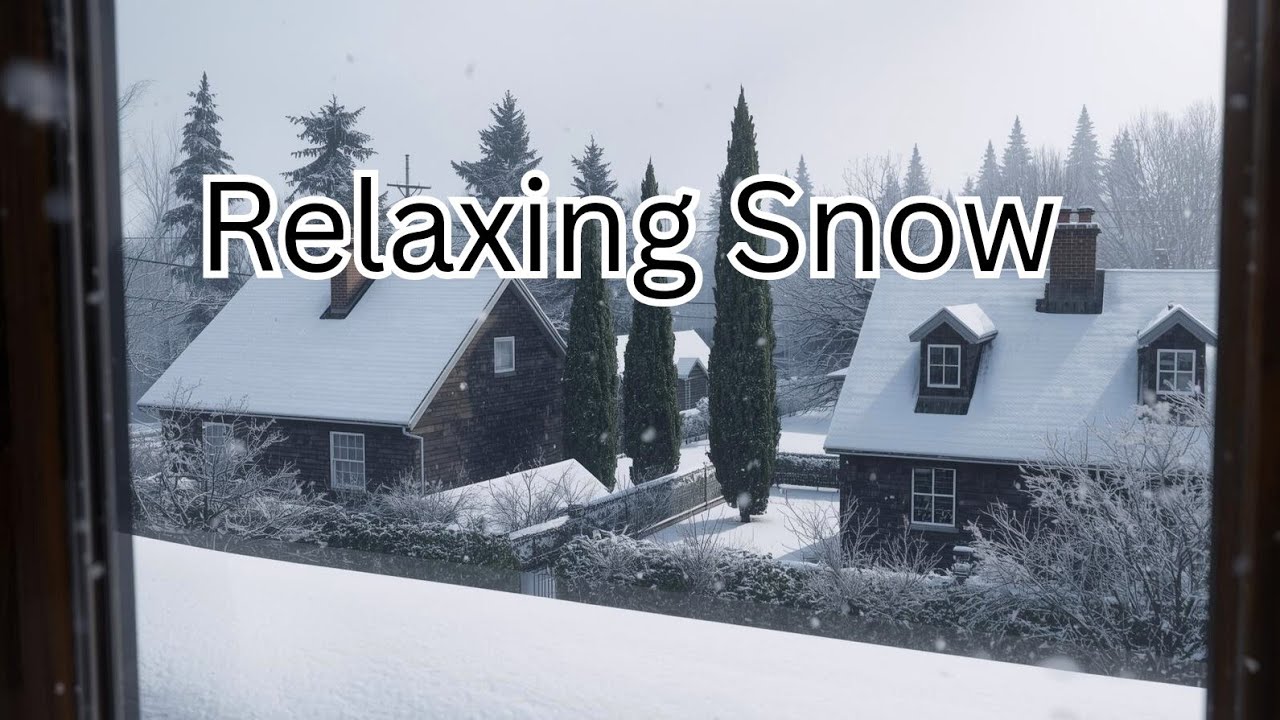 Snowfall Outside the Window ❄️ Cozy Winter View | Relaxing Ambient Sounds