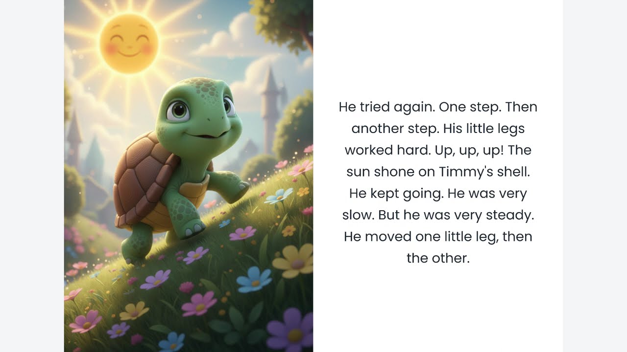 Tiny Turtle Was Afraid of the Big Hill 🐢