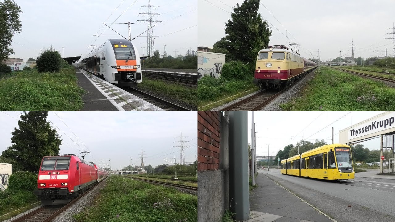 Bahnverkehr in Mülheim(Ruhr)-West mit Sonderzug, Eurocity, ICE 2,3, &4, Desiro HC, Straßenbahn uvm.