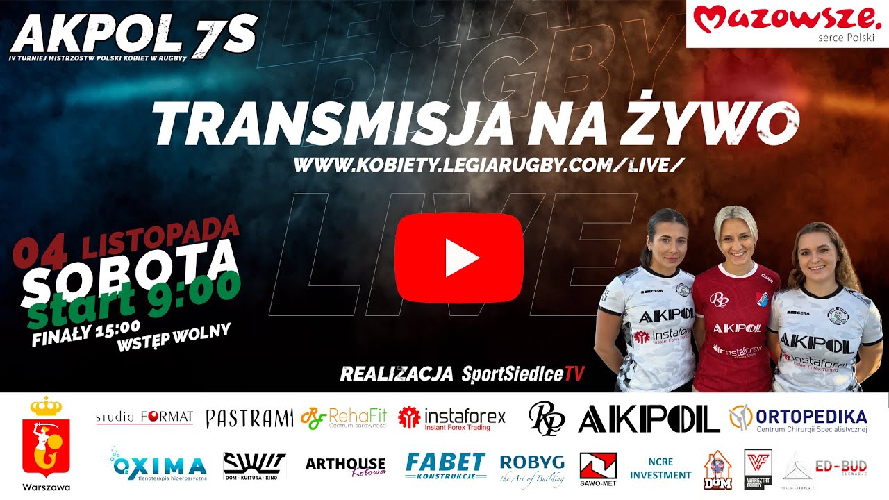 AKPOL 7S | IV Turniej Mistrzostw Polski Kobiet Rugby 7 | Transmisja na żywo |