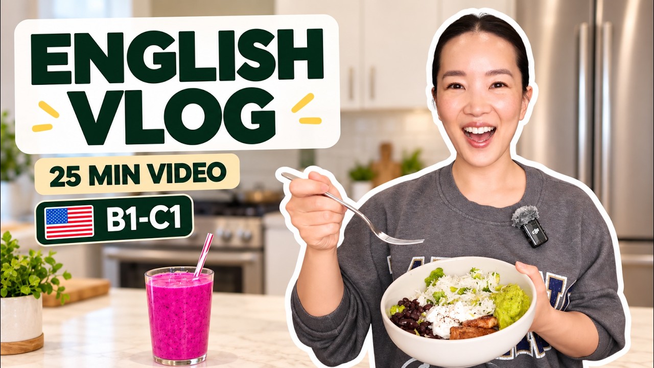 Cooking Dinner in English | Slow English Vlog for Beginner English Learners