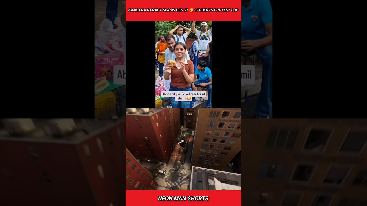 Kangana Ranaut Slams Gen Z! 😡 Students Protest CJP #shorts