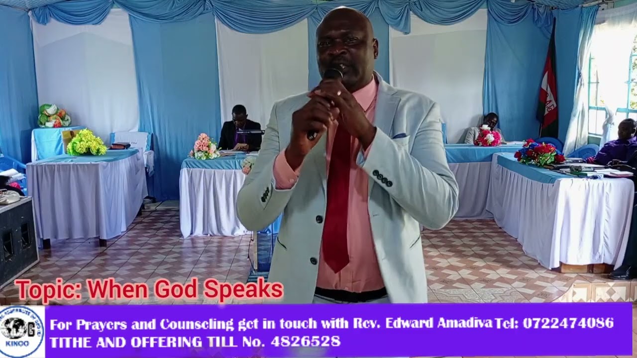 Topic : When God Speaks by Rev. Evance be Blessed 