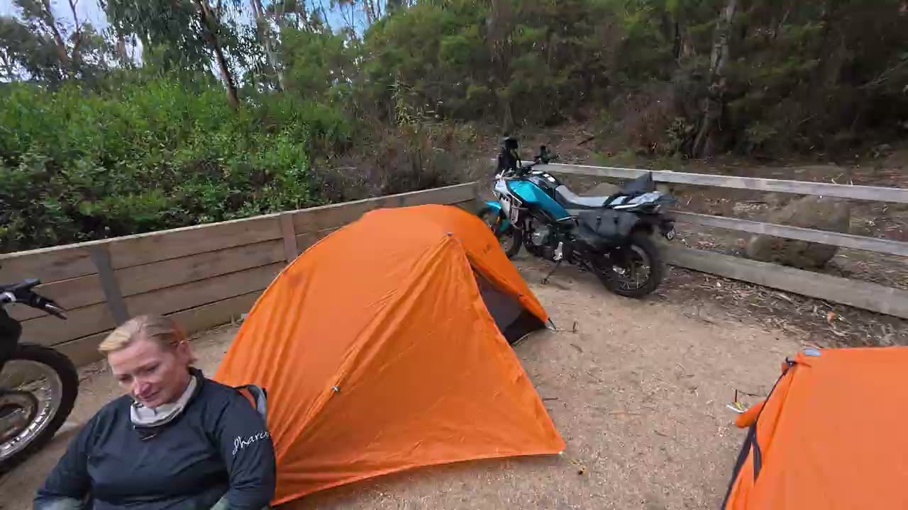 Camping in the Otways, with the KLX230 and the 450MT
