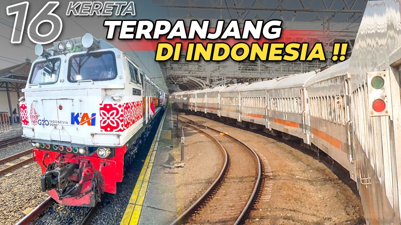REKOR!! KINI MENJADI KERETA API TERPANJANG DI INDONESIA! Trip KA Gumarang Bisnis Jakarta - Semarang