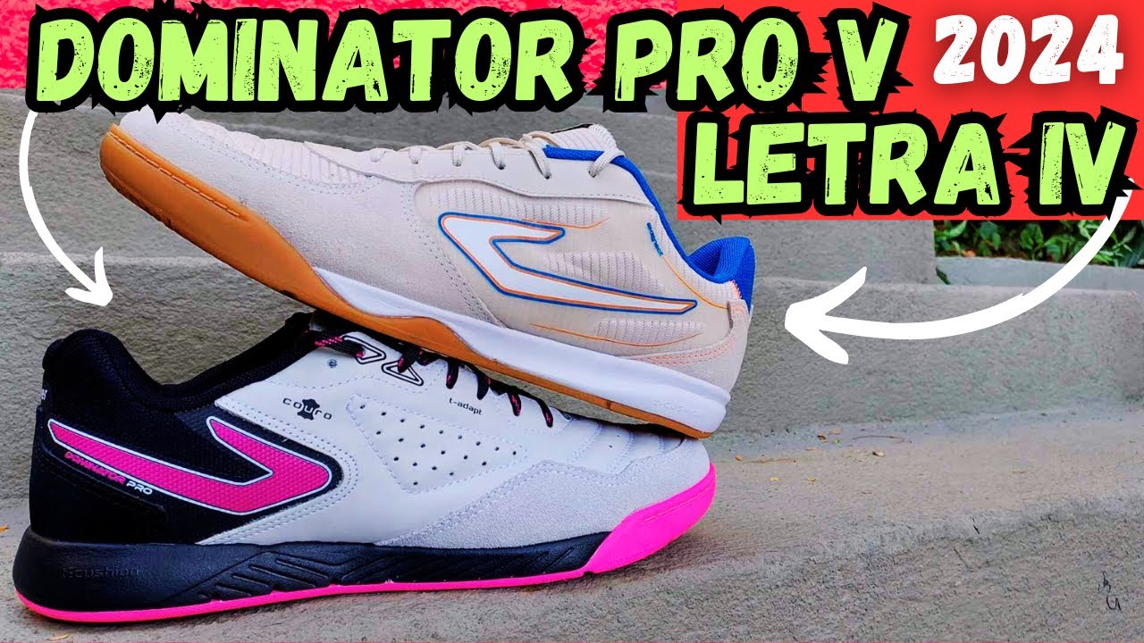 MELHORES CHUTEIRAS FUTSAL LANÇAMENTO 2024‼👀 CHUTEIRA FUTSAL TOPPER LETRA IV E TOPPER DOMINATOR PRO V