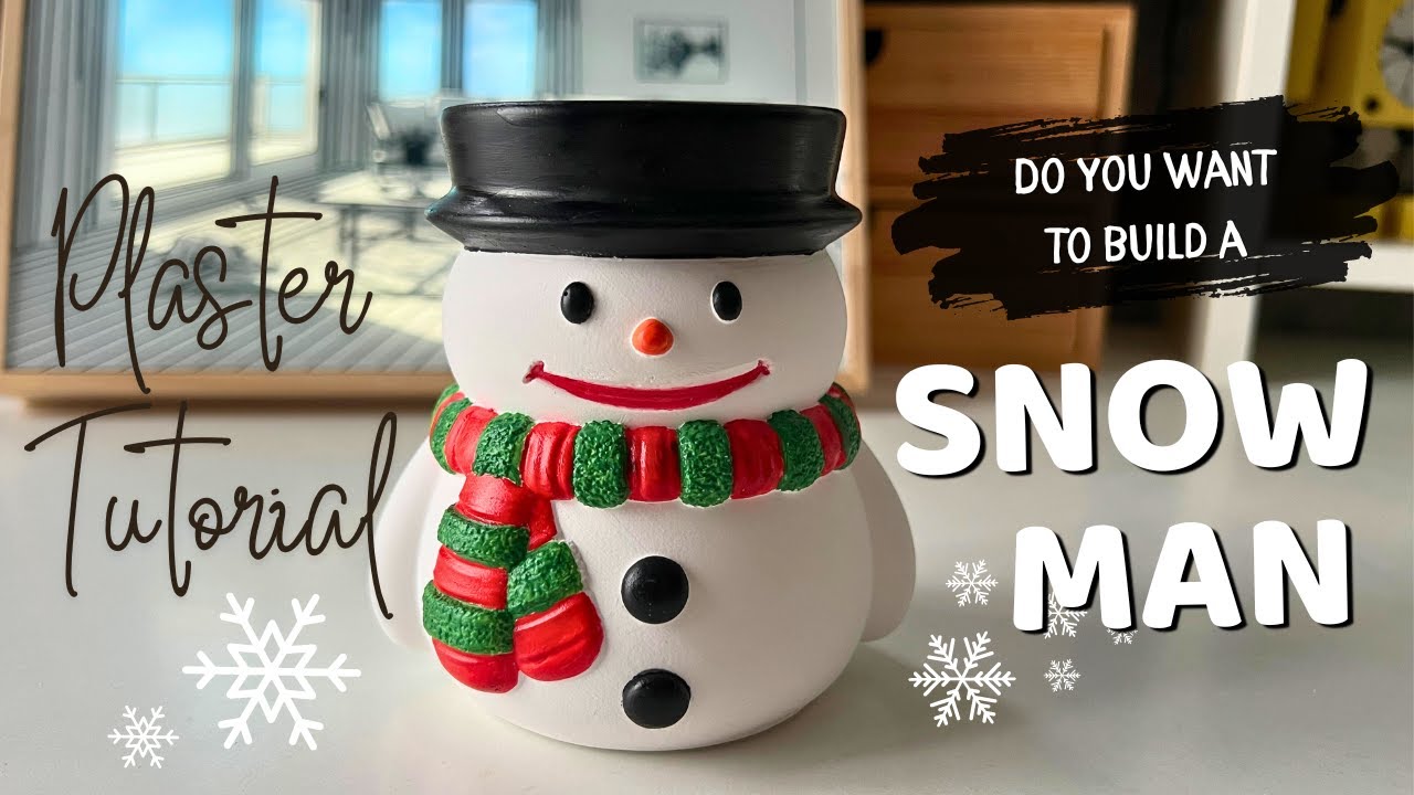 Snowman Candle Jar from Plaster | A-Z Tutorial | Boowan Nicole Mould