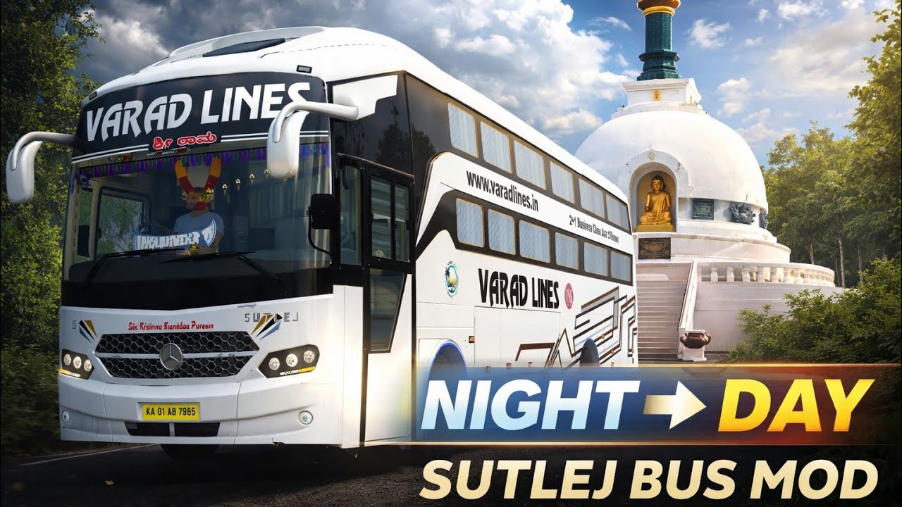 🔥FROM MIDNIGHT TO MORNING 🌌🌄 | SUTLEJ BUS MOD GAMEPLAY🤩