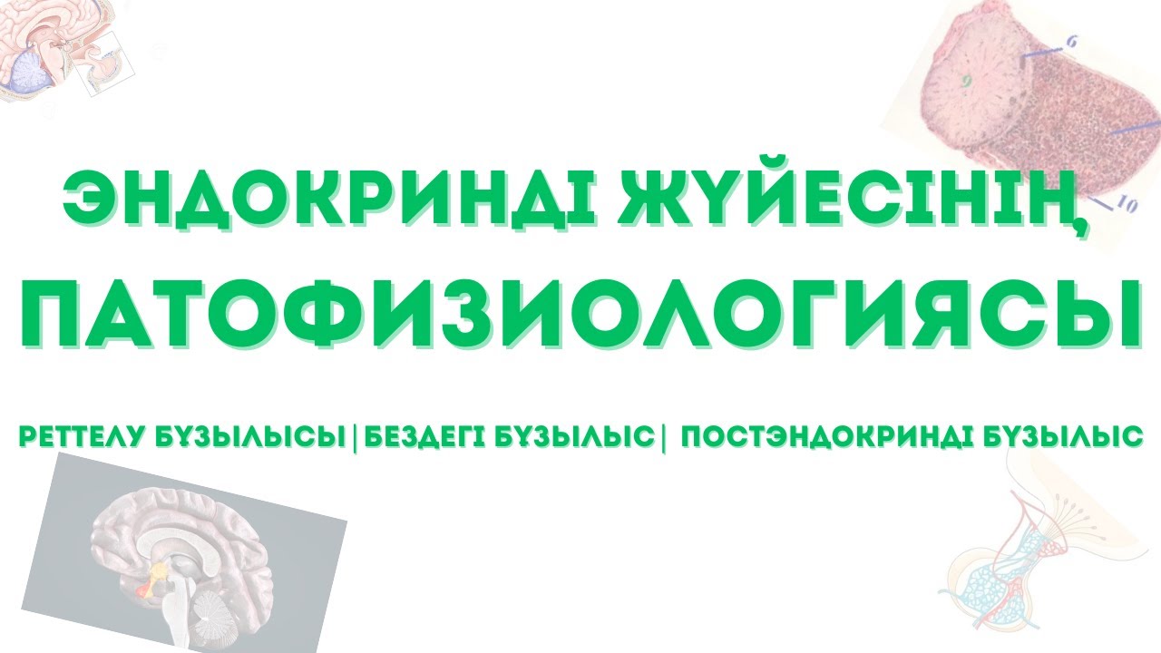 ЭНДОКРИНДІ ЖҮЙЕНІҢ БҰЗЫЛЫСТАРЫ - реттелу бұзылысы, эндокринді бездегі бұзылыс - патофизиология