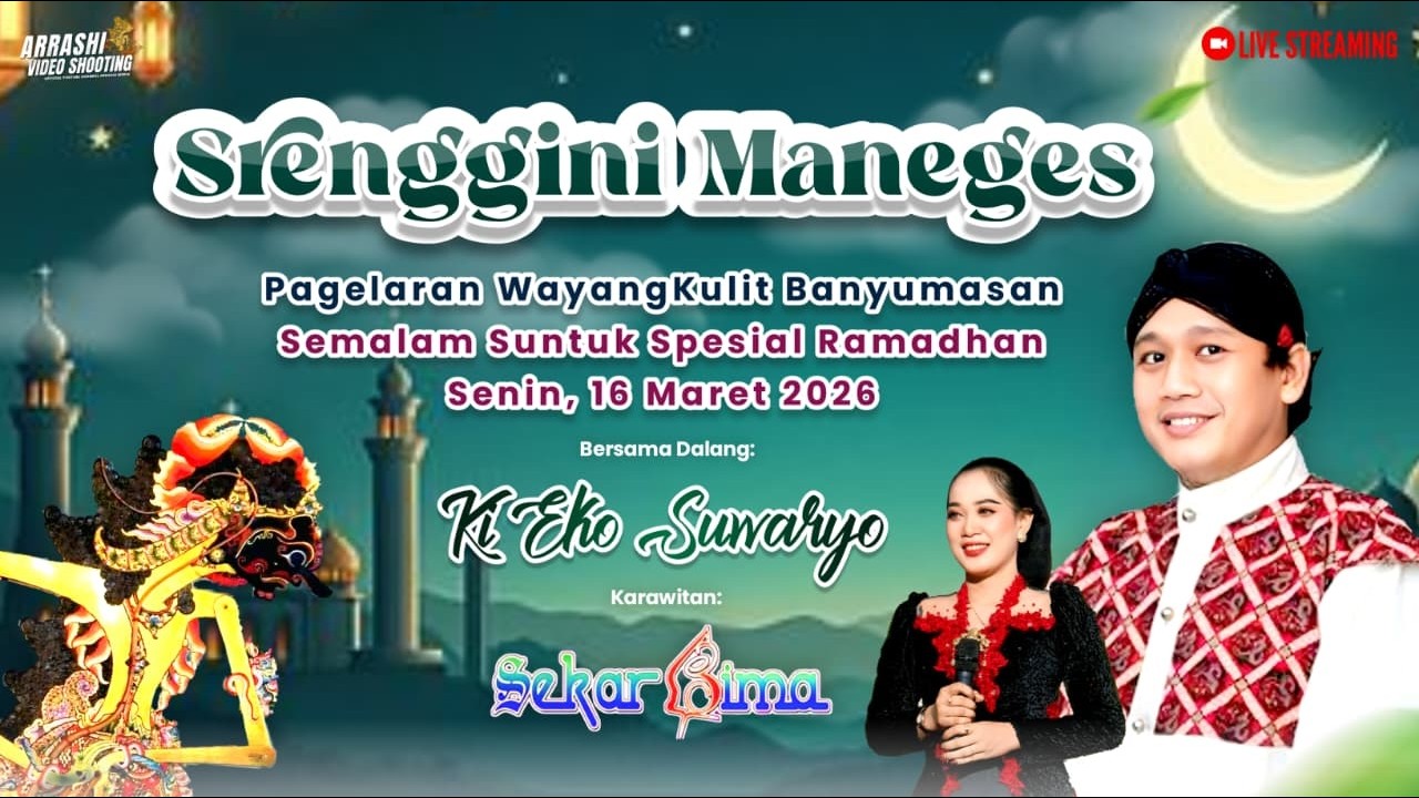 LIVE WAYANG KULIT RAMADHAN DALANG KI EKO SUWARYO MALAM INI 16 MARET 2026‼️