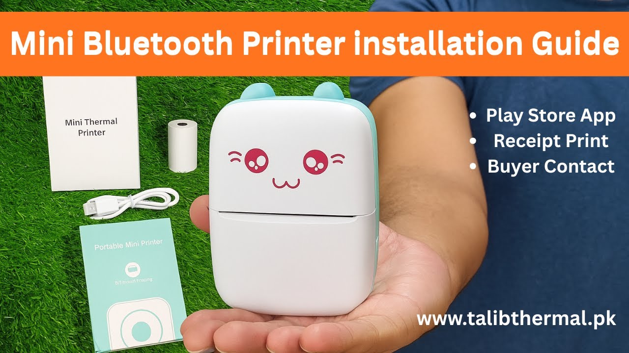 How to Connect Mini Portable Thermal Printer with Mobile | Talib Thermal Tech