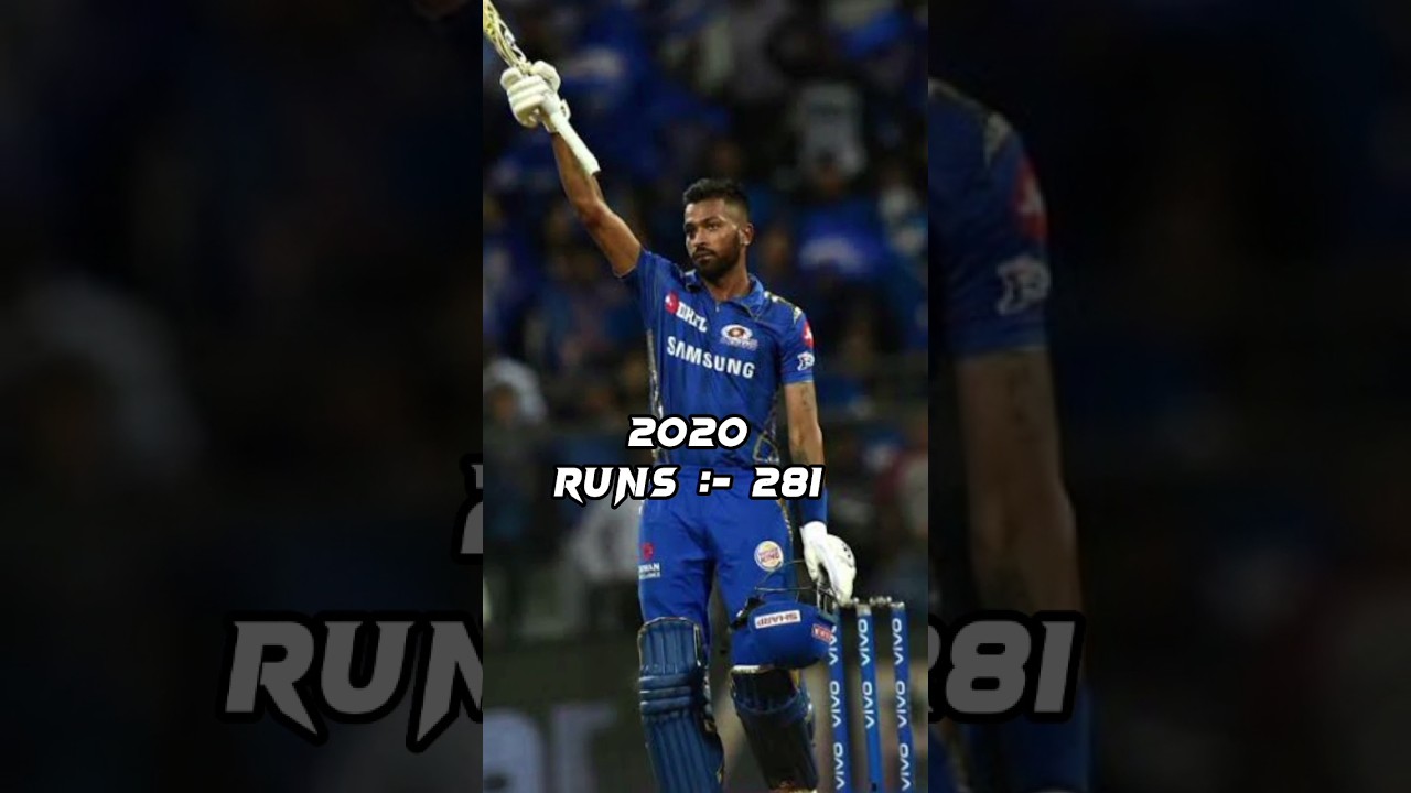 Hardik Pandya last 5 ipl season runs 🤔 #cricketshorts #ytshort #shorts