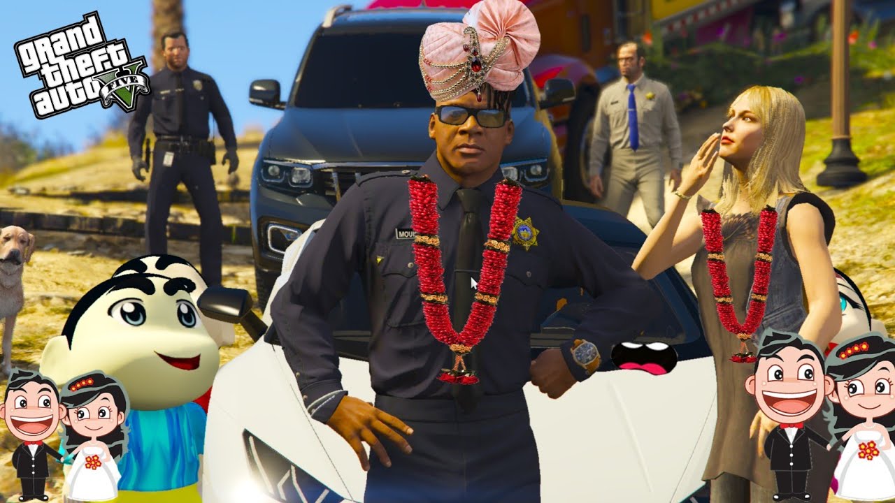 GTA 5: Franklin Kiara Shifted To New House 🫂♥️Shinchan become Poor Police 🚨 Ps Gamester