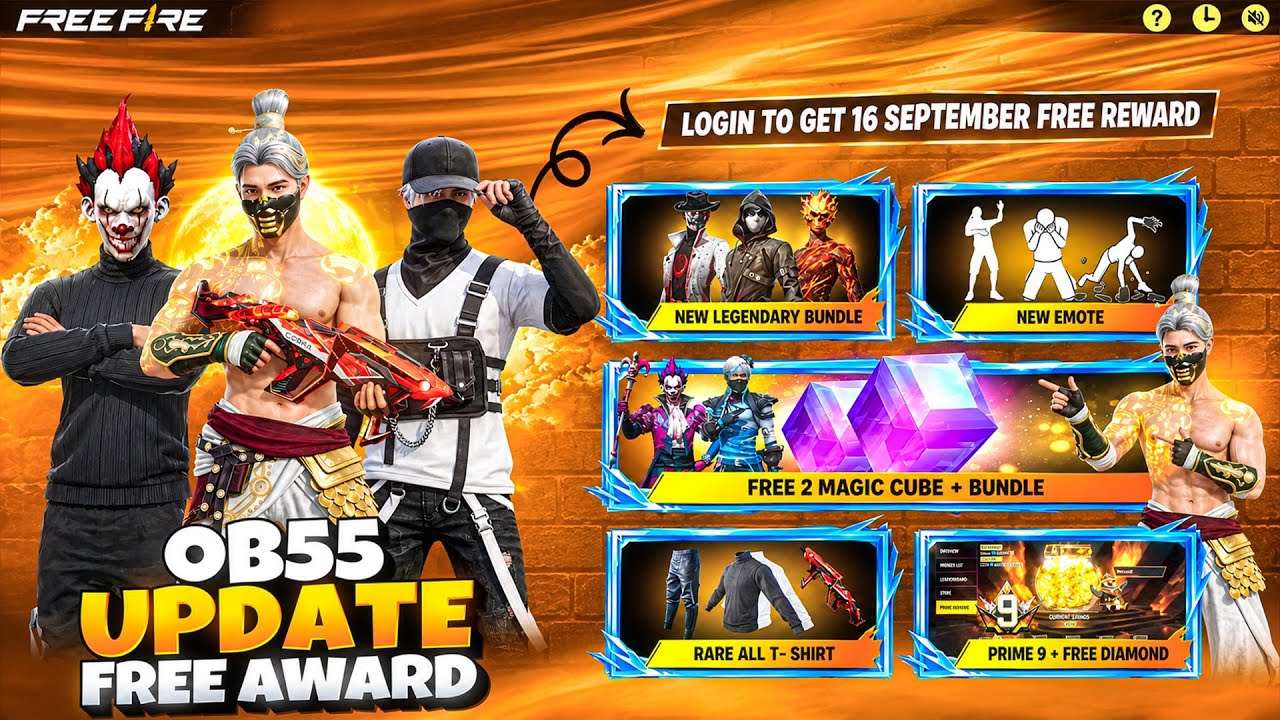 Ob55 Update Free Rewards সবাই নিয়ে নাও 😍 | Golden Shade Bundle Return Date | Free Fire New Event