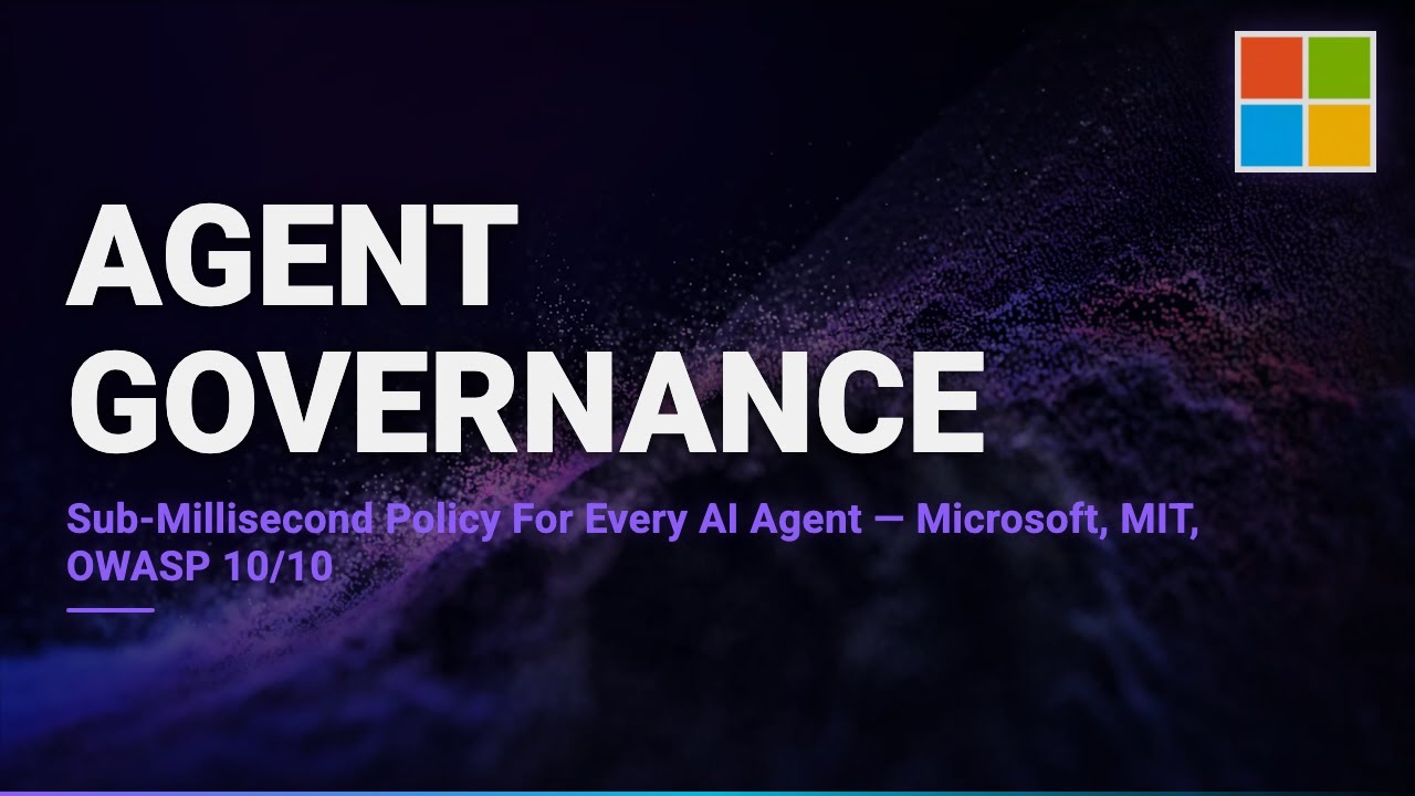Microsoft Agent Governance Toolkit &mdash; политика с точностью до долей миллисекунды для каждого агент...