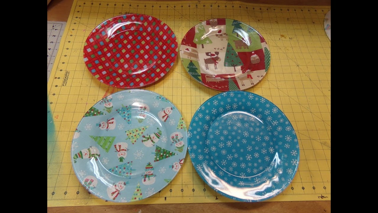 Decoupaged Holiday Cookie Plate