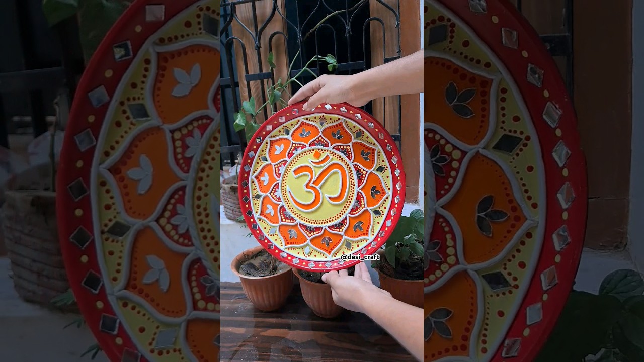 @Nainshii_Mishra diy lippan art #diy #lippanart #diyplates #platedecor #trendingnow #viral