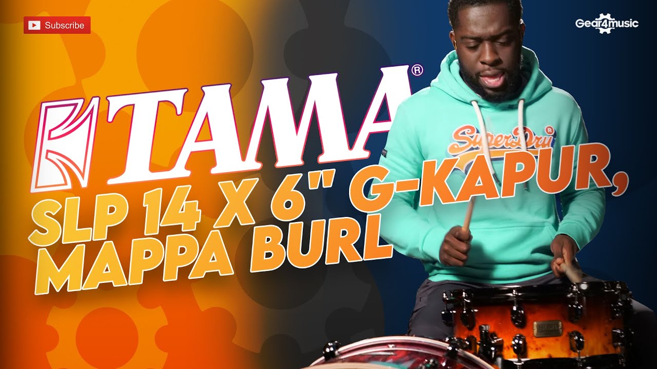 Tama SLP 14 x 6'' G-Kapur, Mappa Burl | Gear4music Drums | Stephen Asamoah-Duah