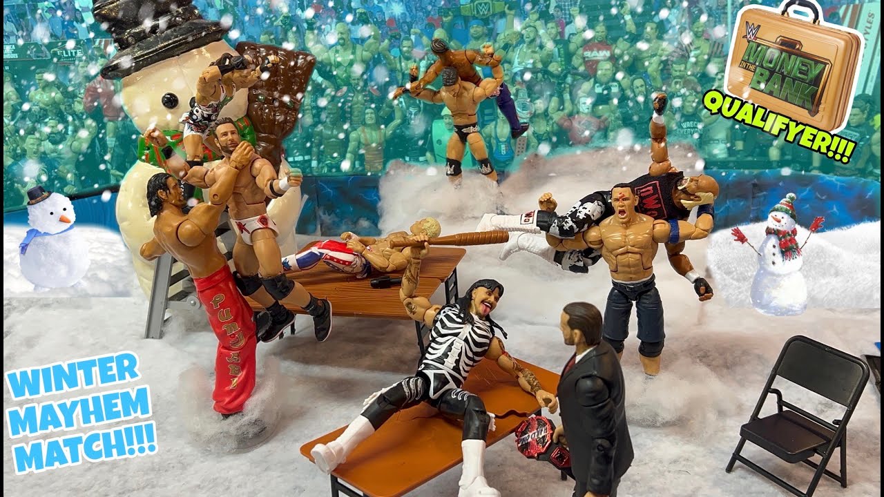 WWE 10 Man Winter Warfare Snow Elimination Action Figure Battle Royal