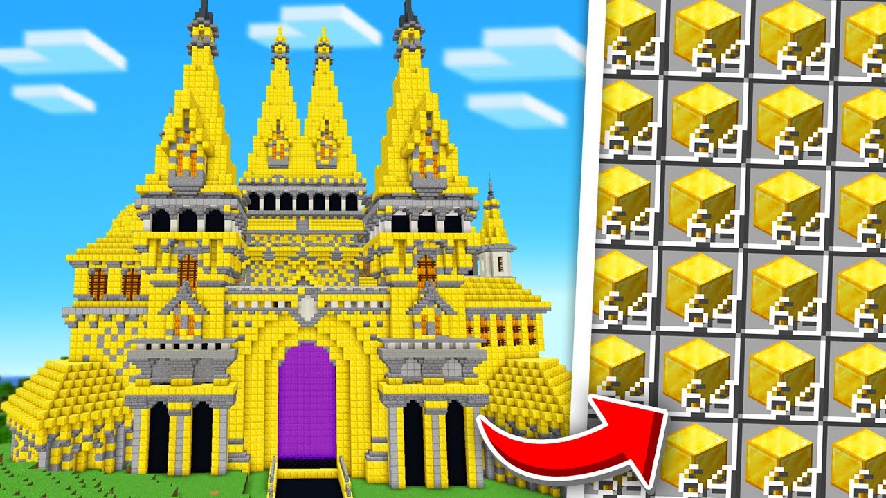 I Built a HUGE GOLD FARM CASTLE in Minecraft Hardcore!