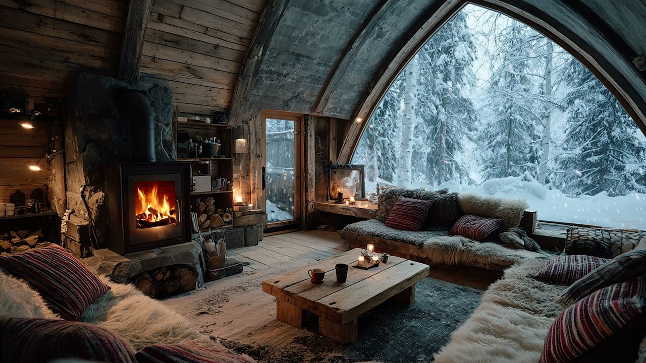 Hushed Winter | Snow Drifting Over a Silent Winter Lake for Deep Sleep Relaxation and Calm Energy
