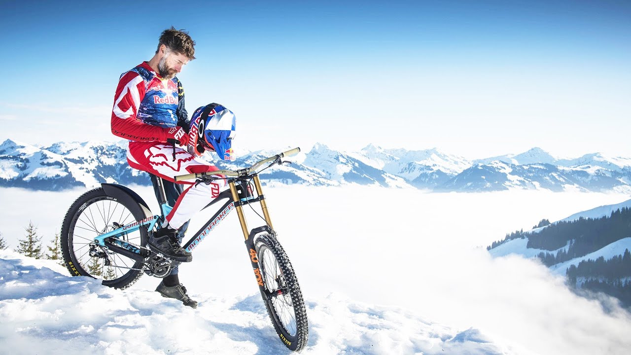 Downhill MTB on steepest World Cup Ski Course.
