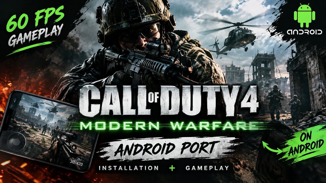 Call of Duty 4: Modern Warfare Android Port 🔥 | Installation + Gameplay | 60 FPS