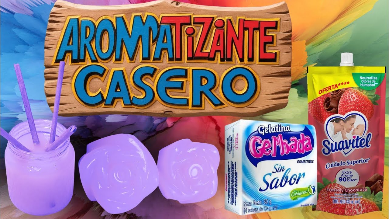 Como Hacer un AROMATIZANTE Casero con Gelatina y Suavizante | DIY AMBIENTADOR Fácil y Económico"