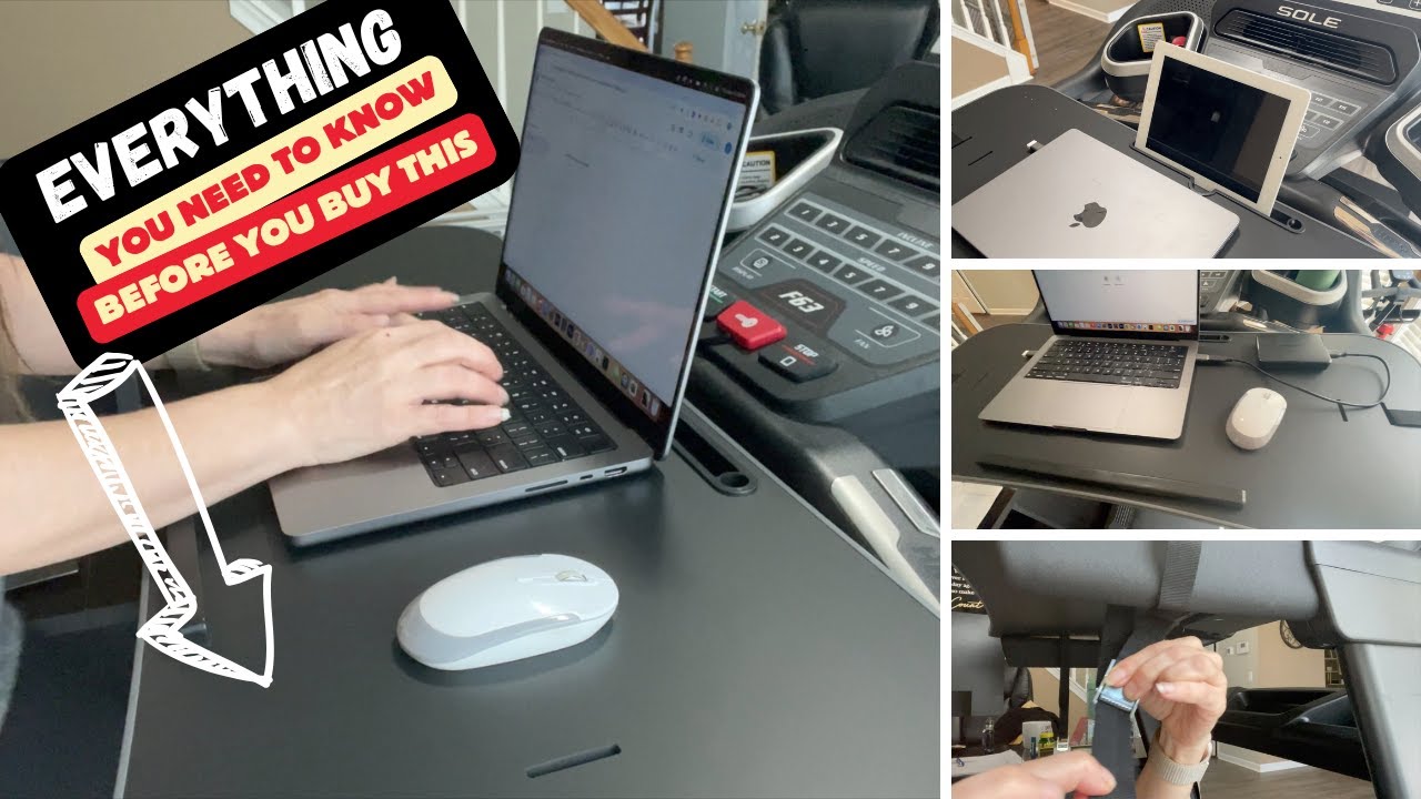 Miden Treadmill Desk Attachment, Universal Treadmill Laptop Desk, up to 36 inches Review & Set Up