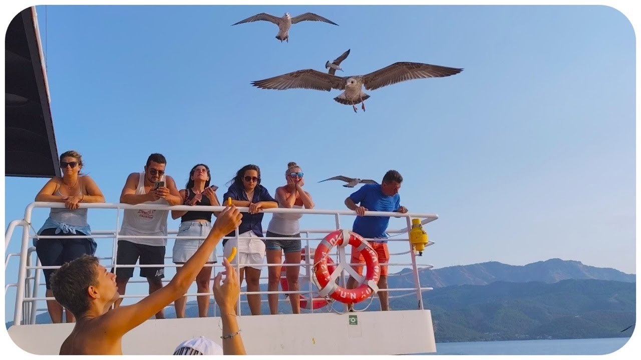 Ferry from Thasos (Limenas) to Keramoti, Greece 4K