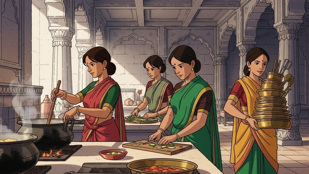 A Day in the Life of a Palace Maid | The Quiet Rhythm of Duty and Tradition | Ghibli Style Video