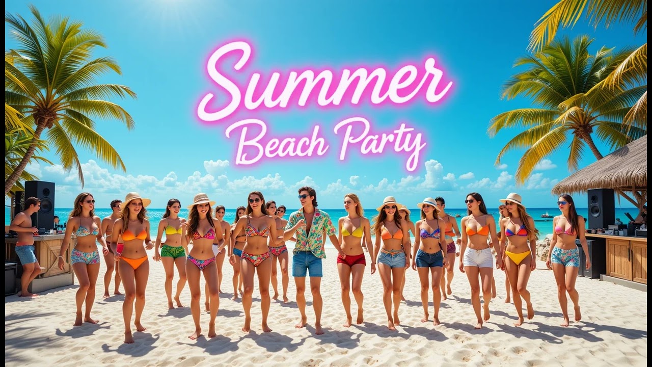Summer Beach Party Mix 2025 | Miami Vibes 🌴 Tropical Deep House & Dance Music DJ Set