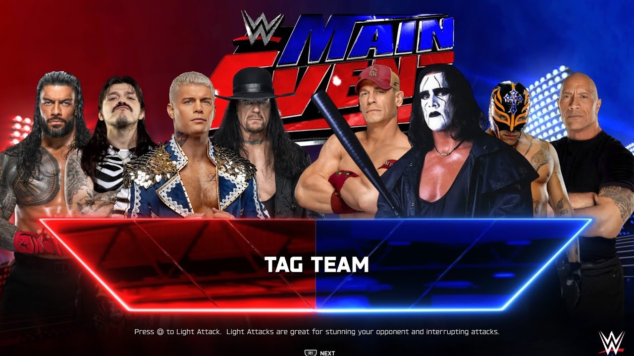 Roman, Dominik, Cody & Undertaker Vs John, Sting, Rey Mysterio & Rock - Tag Team Match | Main Event