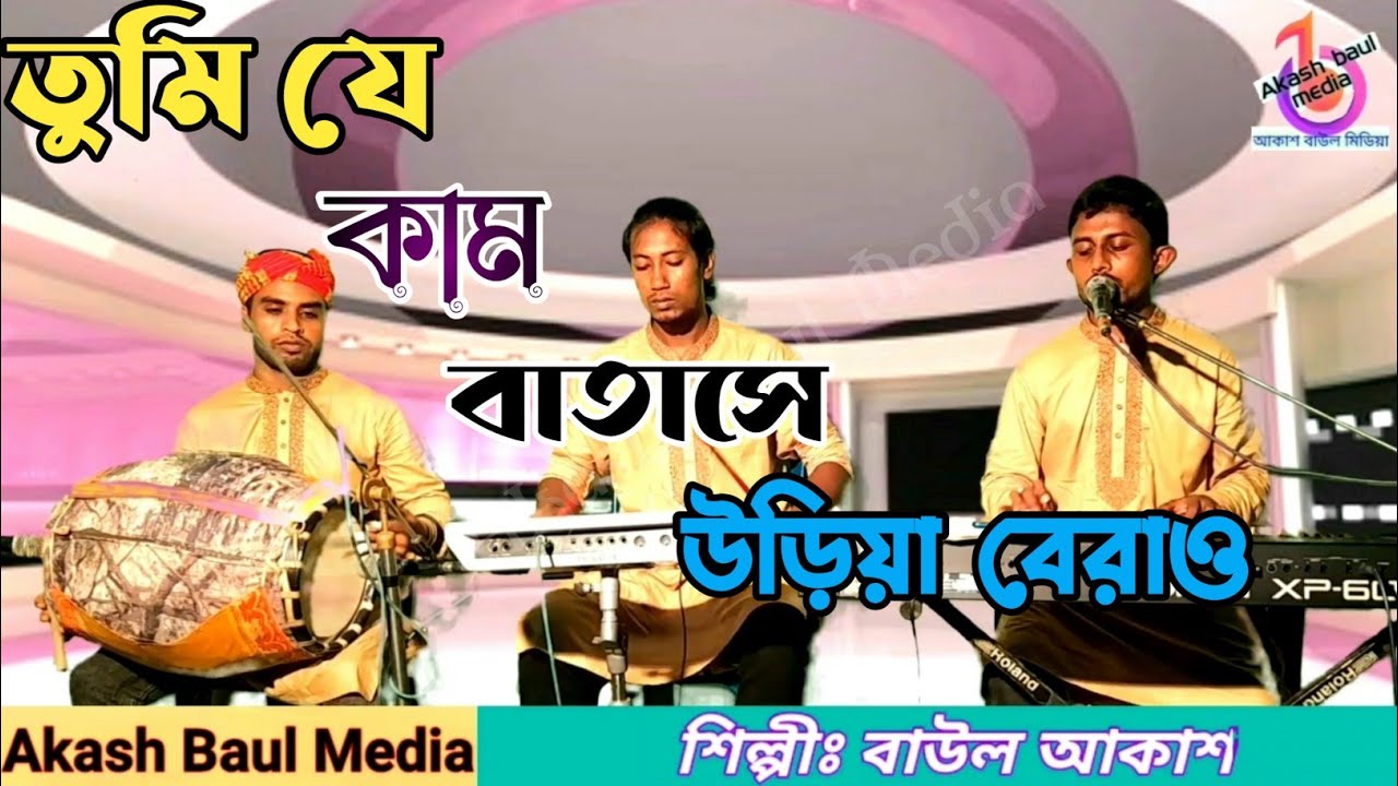 তুমি যে কাম বাতাসে উড়িয়া বেড়াও ও মন পাখিরে | বাউল আকাশ | Tumi J Kam Batase | Baul Akash