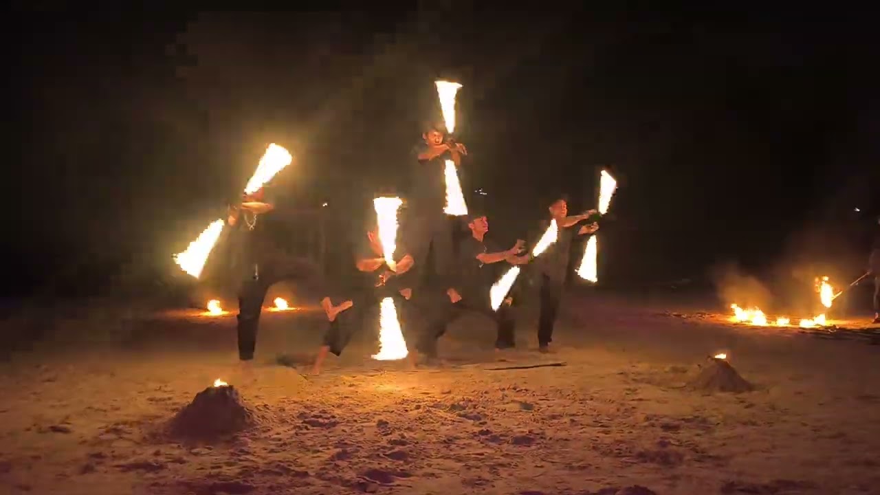 Fire show @thailandphuketkrabibangkok9190 #beach 