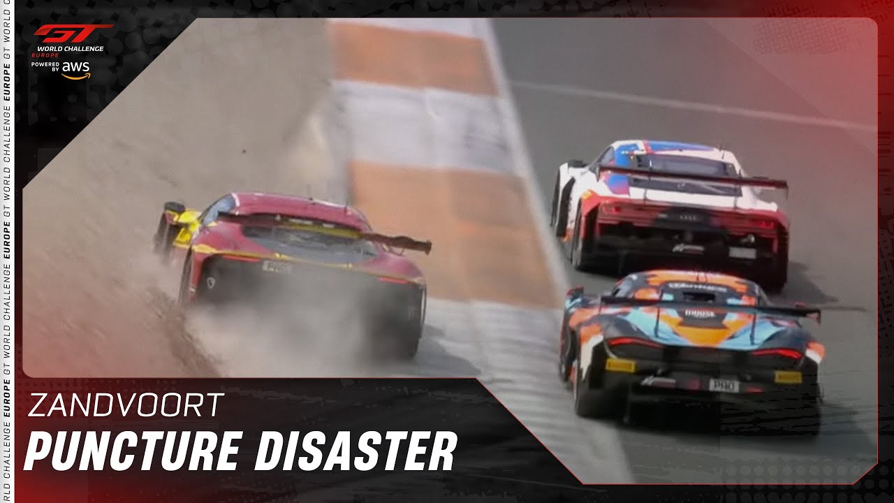 Puncture for Leclerc! | Zandvoort Race 2 | GT World Challenge Europe powered by AWS 2025