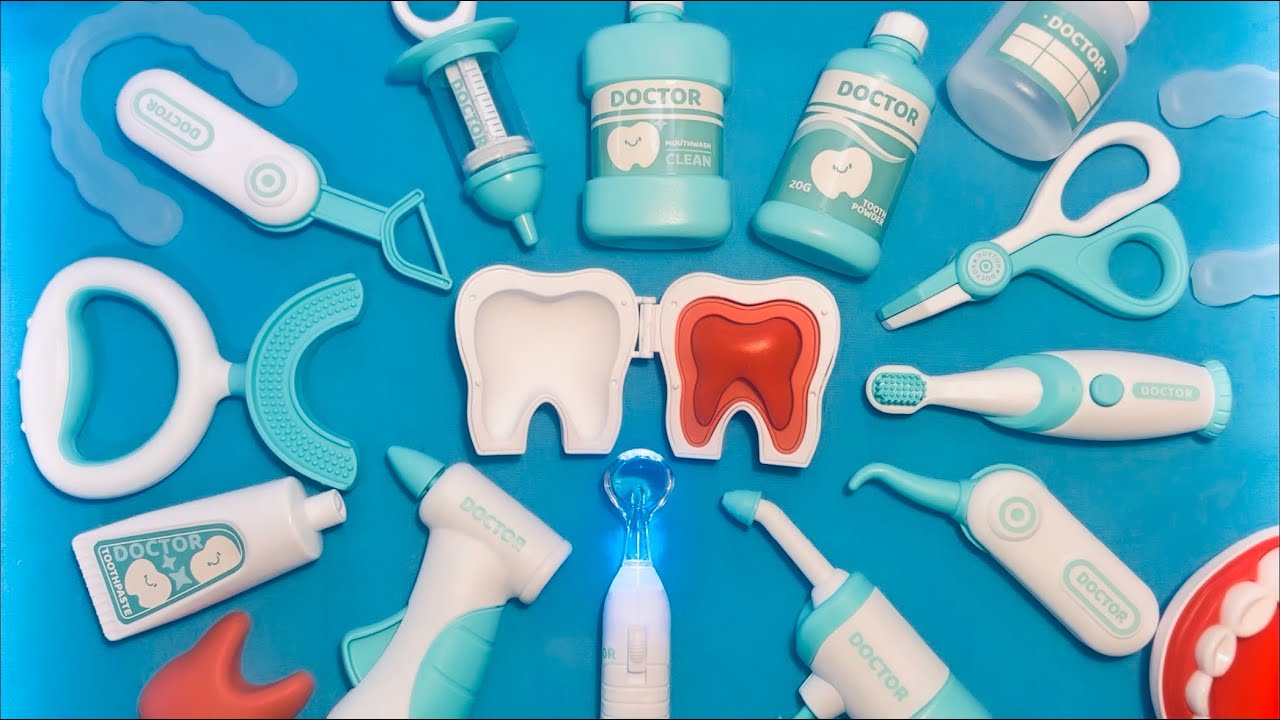 【ASMR】自分で虫歯を治す歯医者さん🦷Toy dentist cure their own cavities.