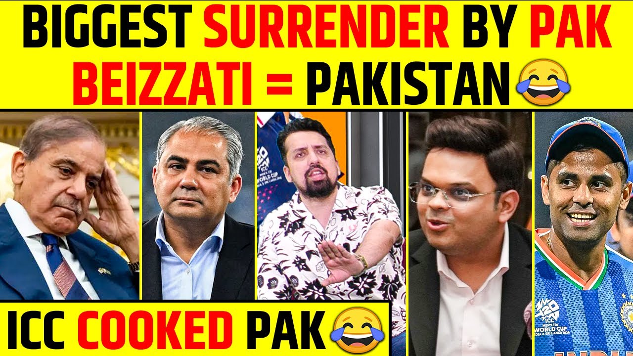 BIGGEST SURRENDER BY PAKISTAN, BEIZZATI = PAKISTAN😂 | ICC COOKED PAKISTAN😂#indvspak #icc #pcb