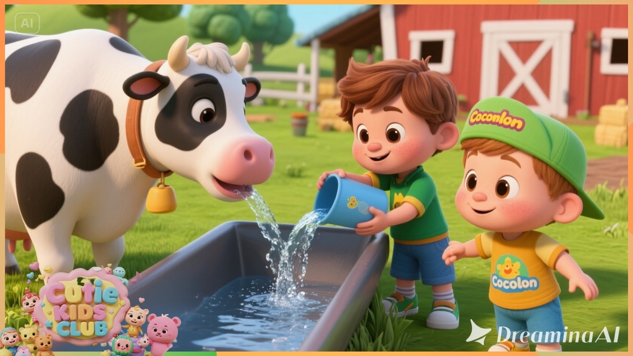 🐄🌽 Cow Eats Corn Song for Kids 🎶 Fun Farm Nursery Rhyme 🚜