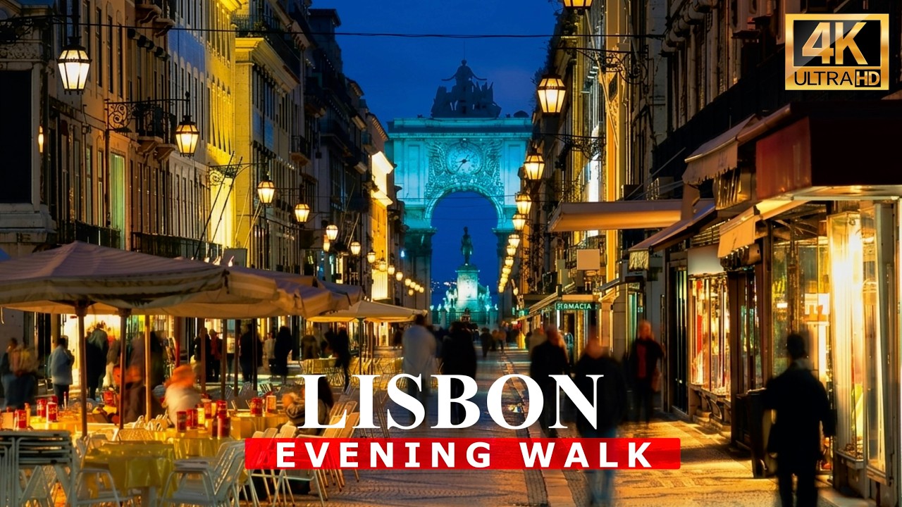 Lisbon, Portugal 🇵🇹 4K Walking Tour - City Center Evening Walk 2026