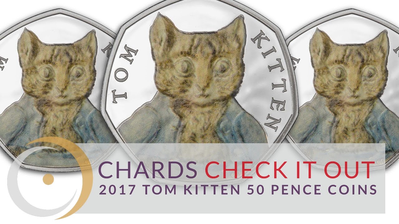 2017 Tom Kitten Beatrix Potter Silver Proof 50p Coins