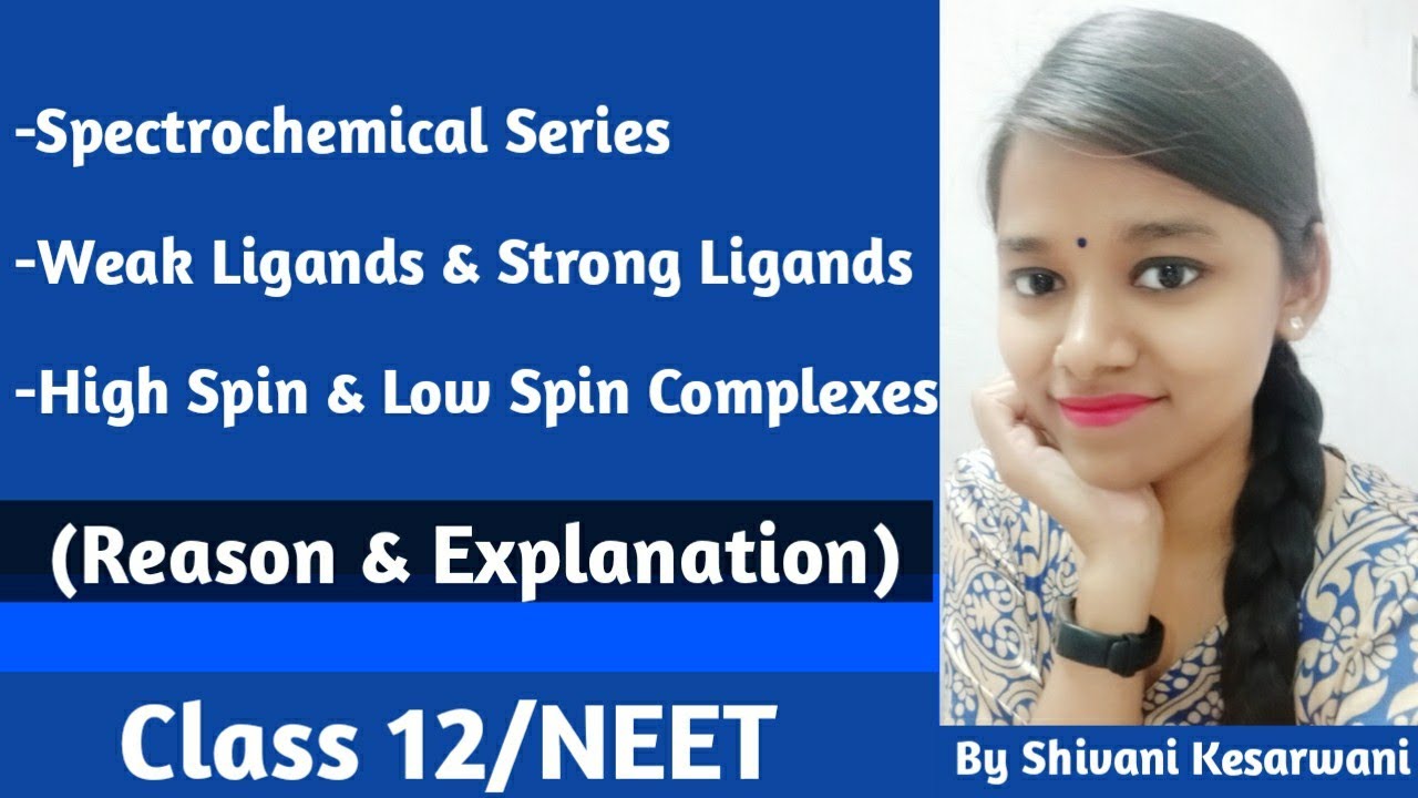 Spectrochemical Series+Weak & Strong Ligands+High Spin & Low Spin Complexes | Coordination Compounds
