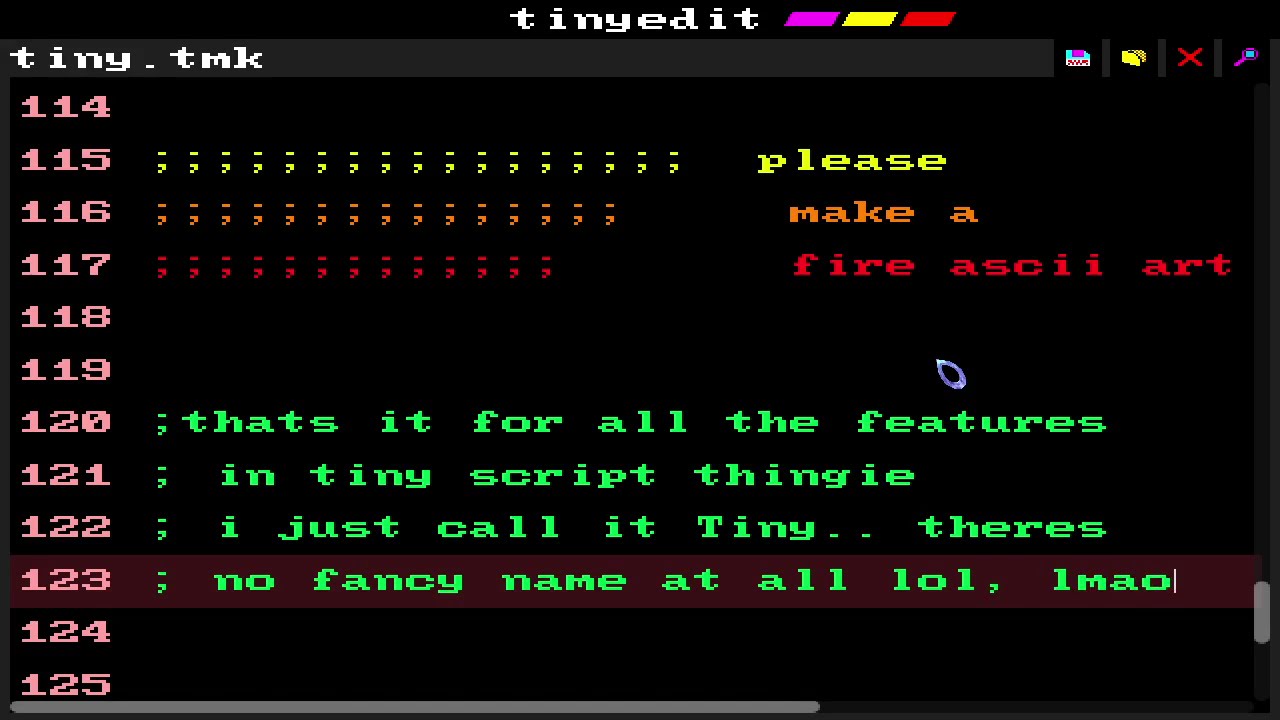 how to code on my language (tiny)