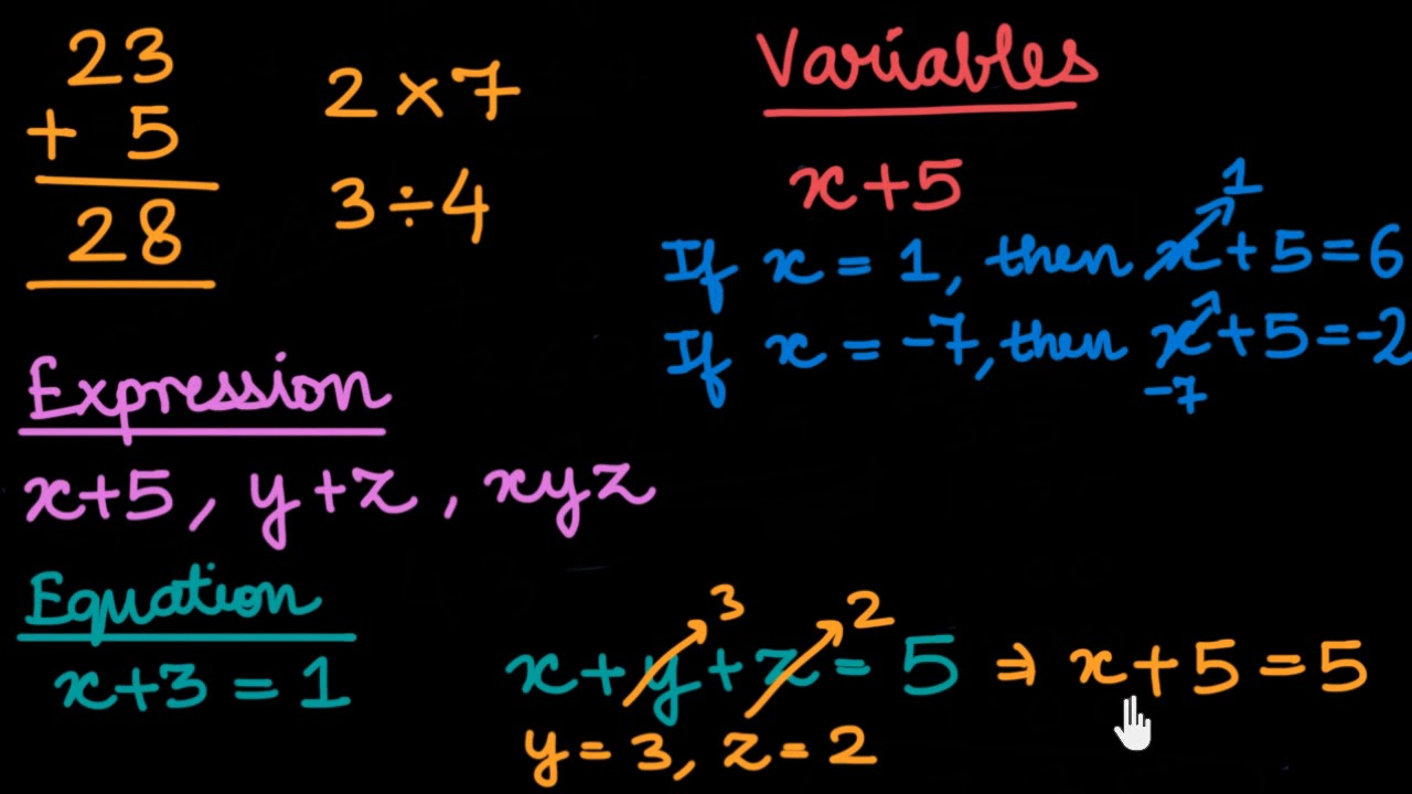Variables, expressions, & equations (Hindi)
